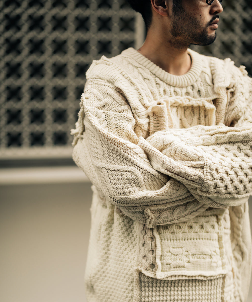 stein OVERSIZED INTERLACED CABLE KNIT LS - ニット/セーター