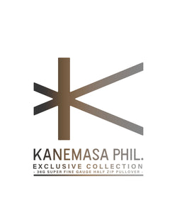 KANEMASA PHIL. 36G SUPER FINE GAUGE HALF ZIP PULLOVER - EXCLUSIVE for session