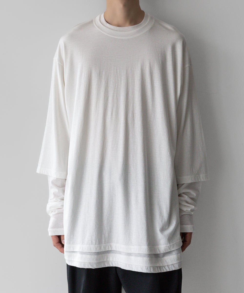 The Viridi-anne 】DOUBLE LAYERED LONG SLEEVE TEE / 綿シルク天竺T