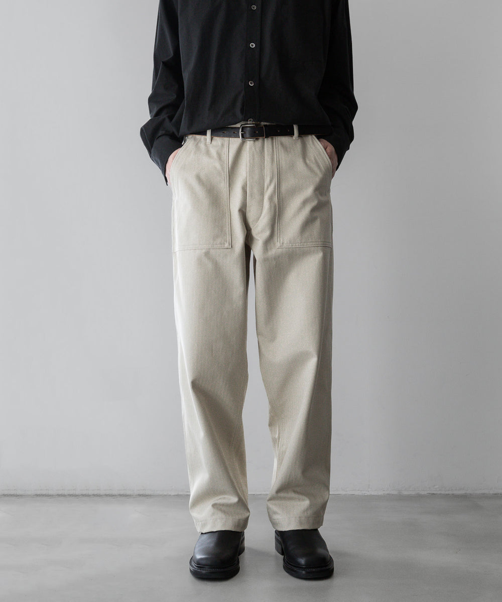 INTÉRIM/インテリム】ORGANIC COTTON HBT TWILL BAKER PANTS - IVORY | 公式通販サイト  session(セッション)