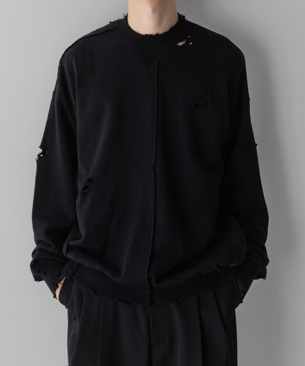 stein / シュタイン】OVERSIZED RECONSTRUCTION SWEAT LS - BLACK | 公式通販サイト  session(セッション)