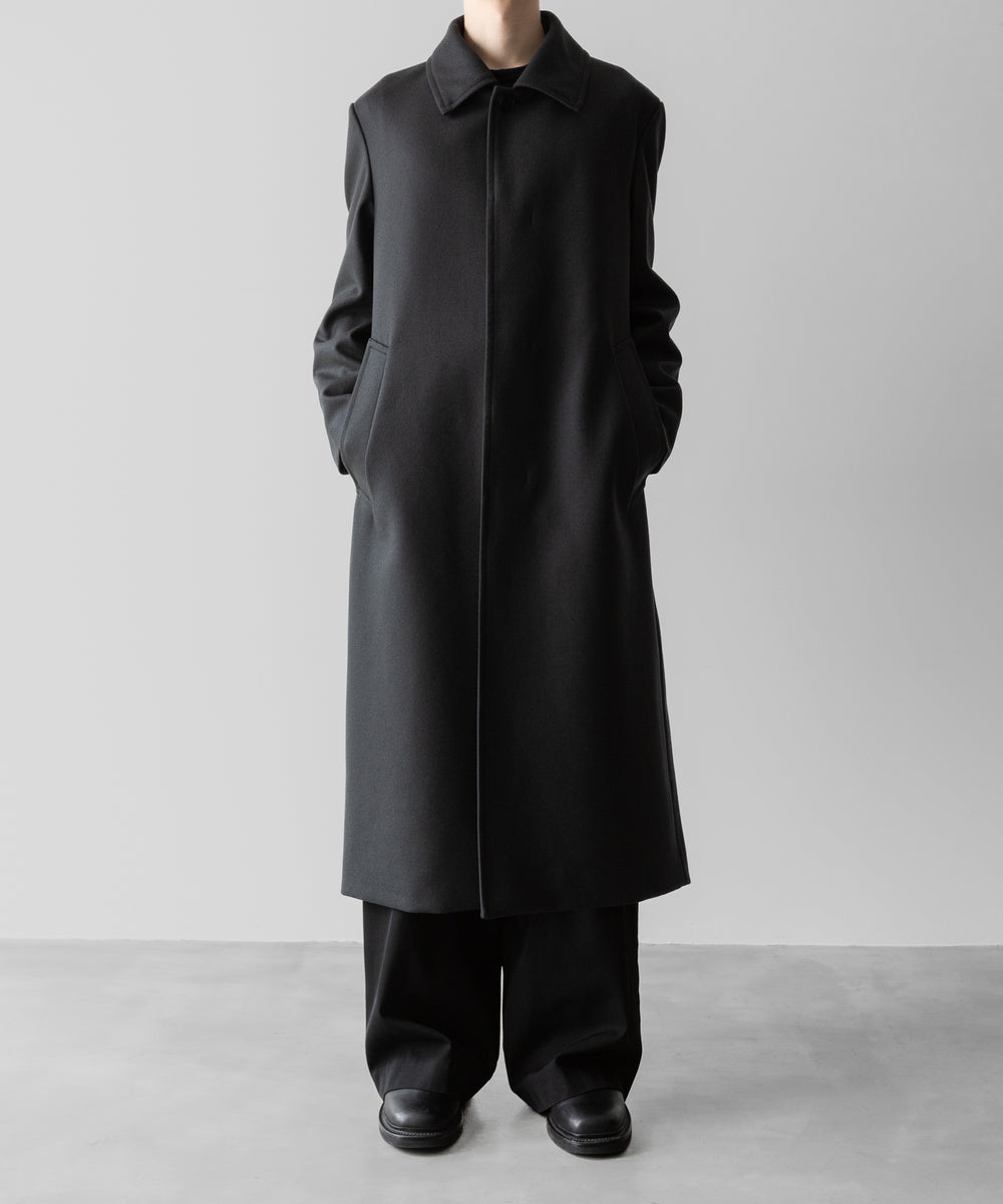 ジャケット・アウター VEIN WO DOUBLE MELTON MAXI COAT - BLACK 226A0758_4443d115-86b9-4ec6-