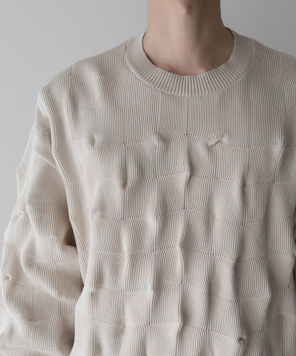stein / シュタイン】BUMPY PATTERNED KNIT LS - MILK | 公式