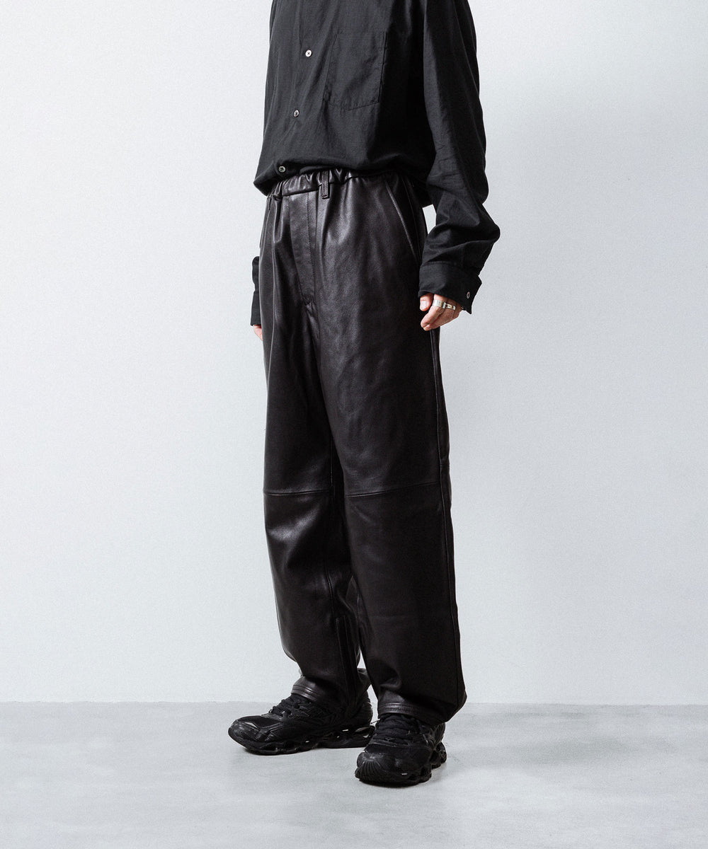ssstein / シュタイン】SHEEP LEATHER EASY TROUSERS - GREY BROWN