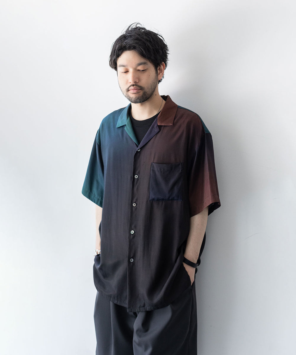 Stein Oversized Cupro Open Collar Shirt