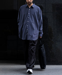【KANEMASA PHIL.】カネマサのPENCIL STRIPE DRESS JERSEY SHIRT - NAVY SPの公式通販session福岡セレクトショップ