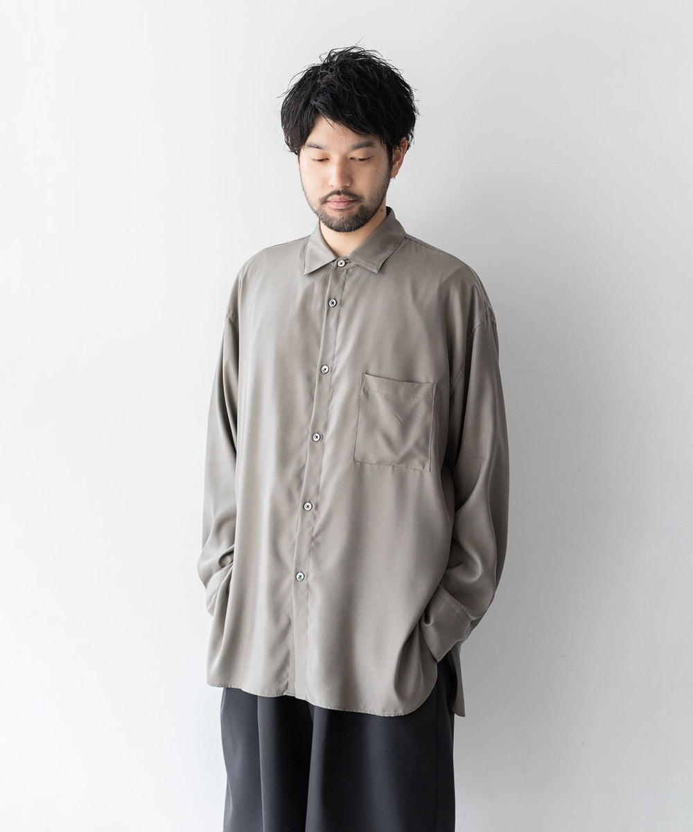 stein oversized military shirt s.khaki - アウター