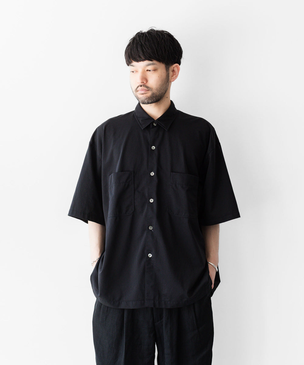 KANEMASA PHIL.】36G NYLON BALISE SS SHIRT - BLACK DYE | 公式通販