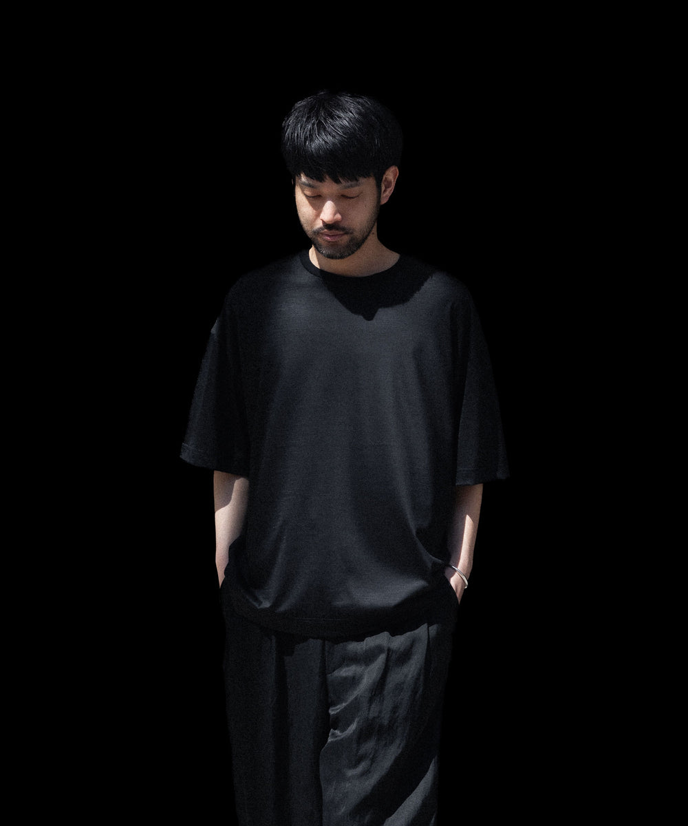 KANEMASA PHIL.】36G WOOL SS TEE - BLACK | 公式通販サイト session