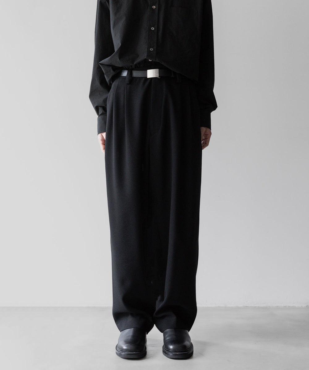 【UJOH】WIDE 2TUCK PANTS - BLACK | 公式通販サイト session 