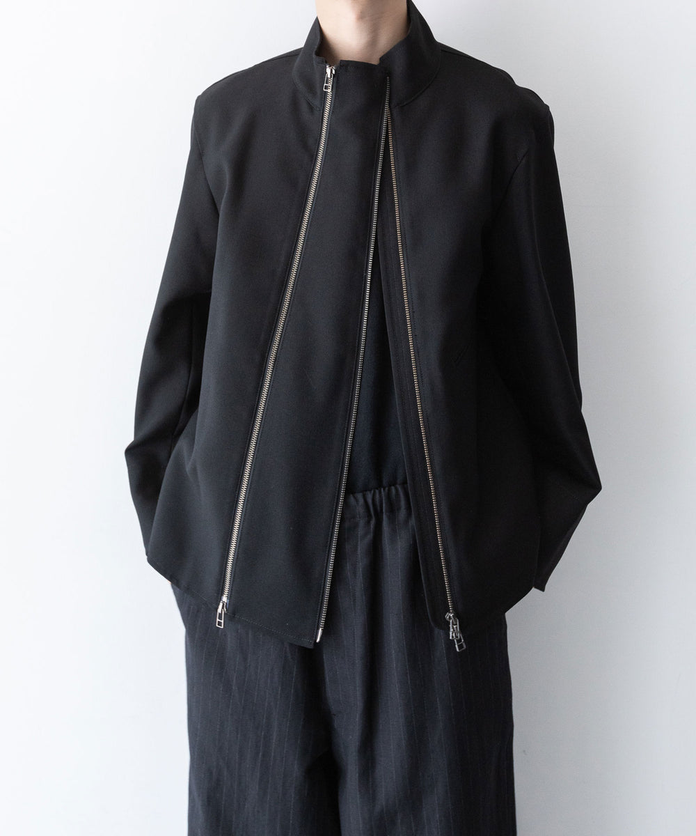 【UJOH】W ZIP BLOUSON - BLACK | 公式通販サイト session ...