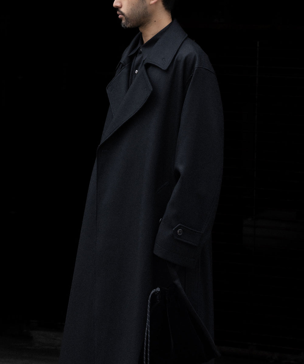 ssstein / シュタイン】OVERSIZED DOUBLE BREASTED COAT - BLACK