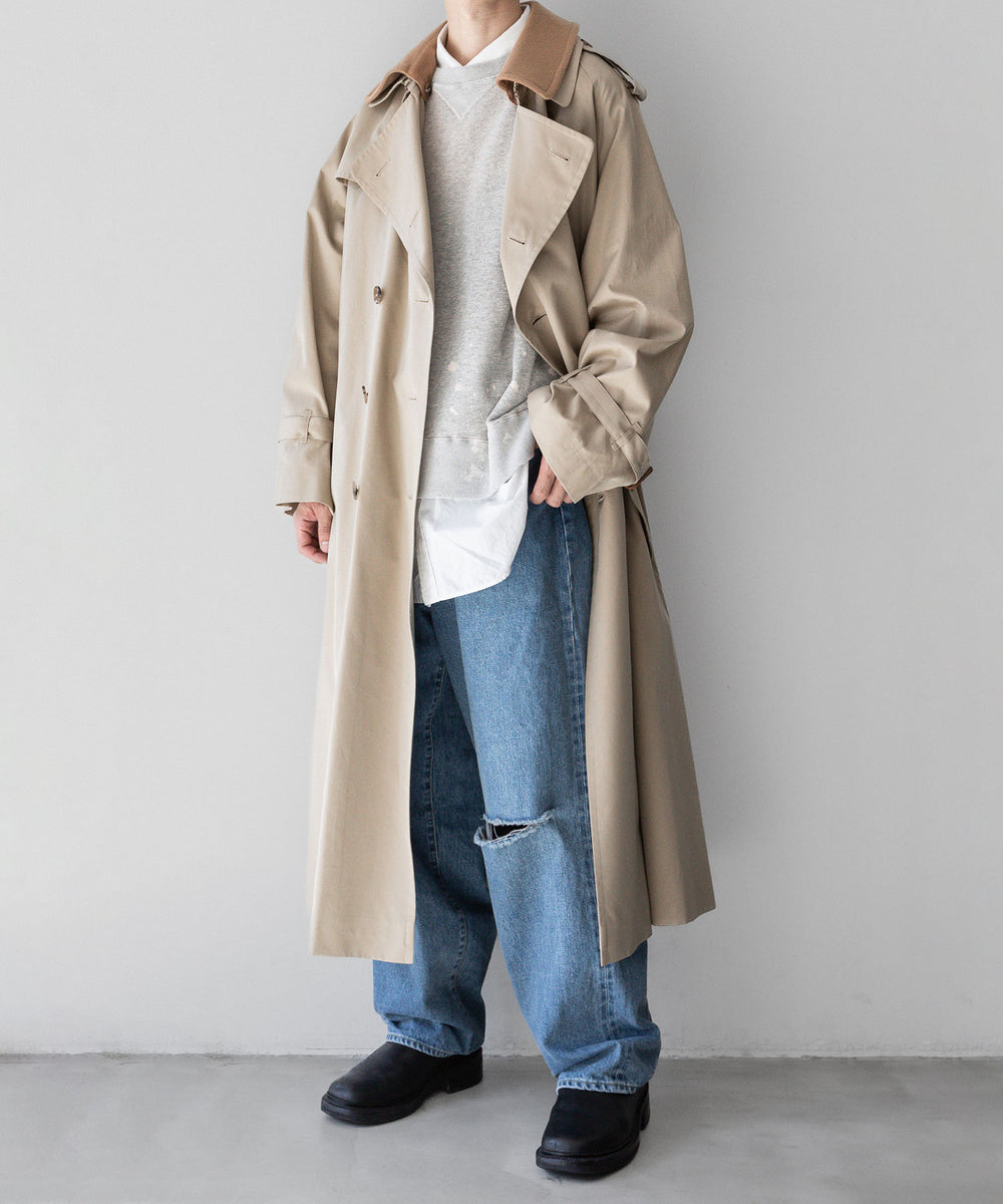 げんじ着用 over big trench coat-