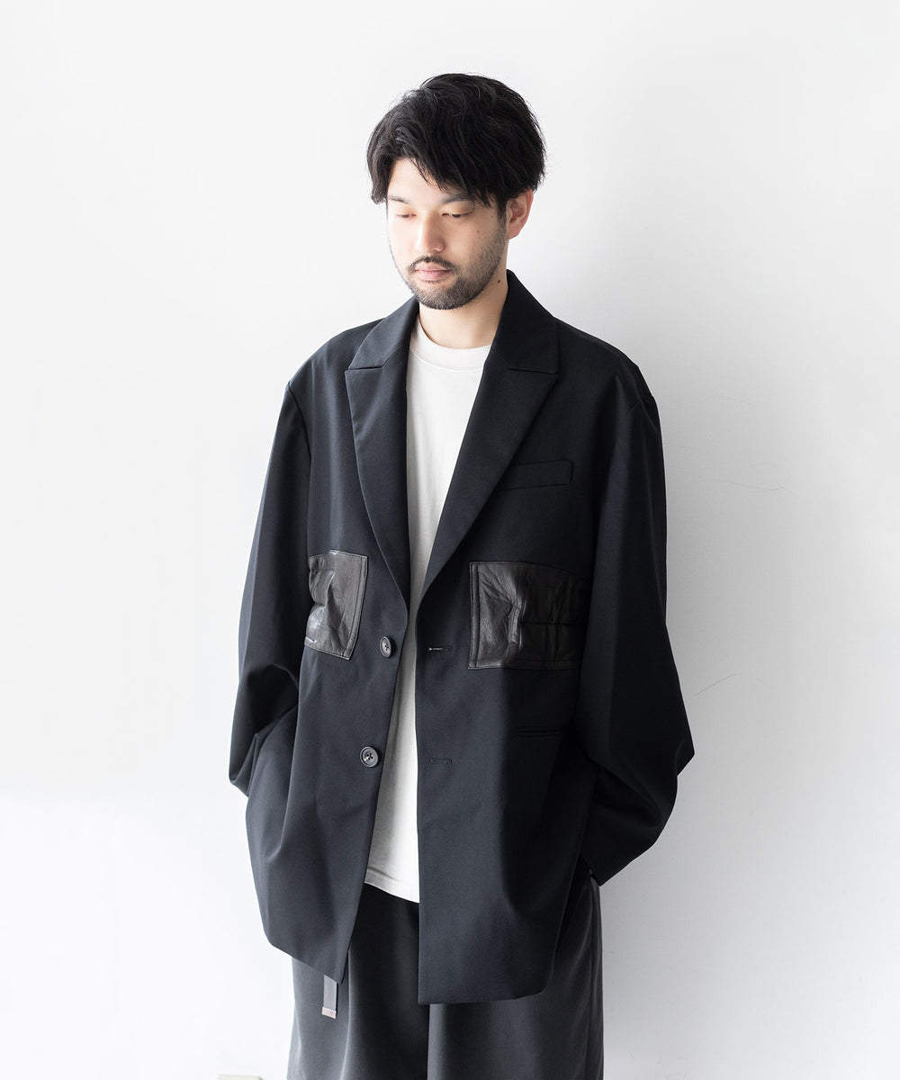 【stein / シュタイン】OVERSIZED LEATHER CORSETED JACKET - BLACK | 公式通販サイト  session(セッション)