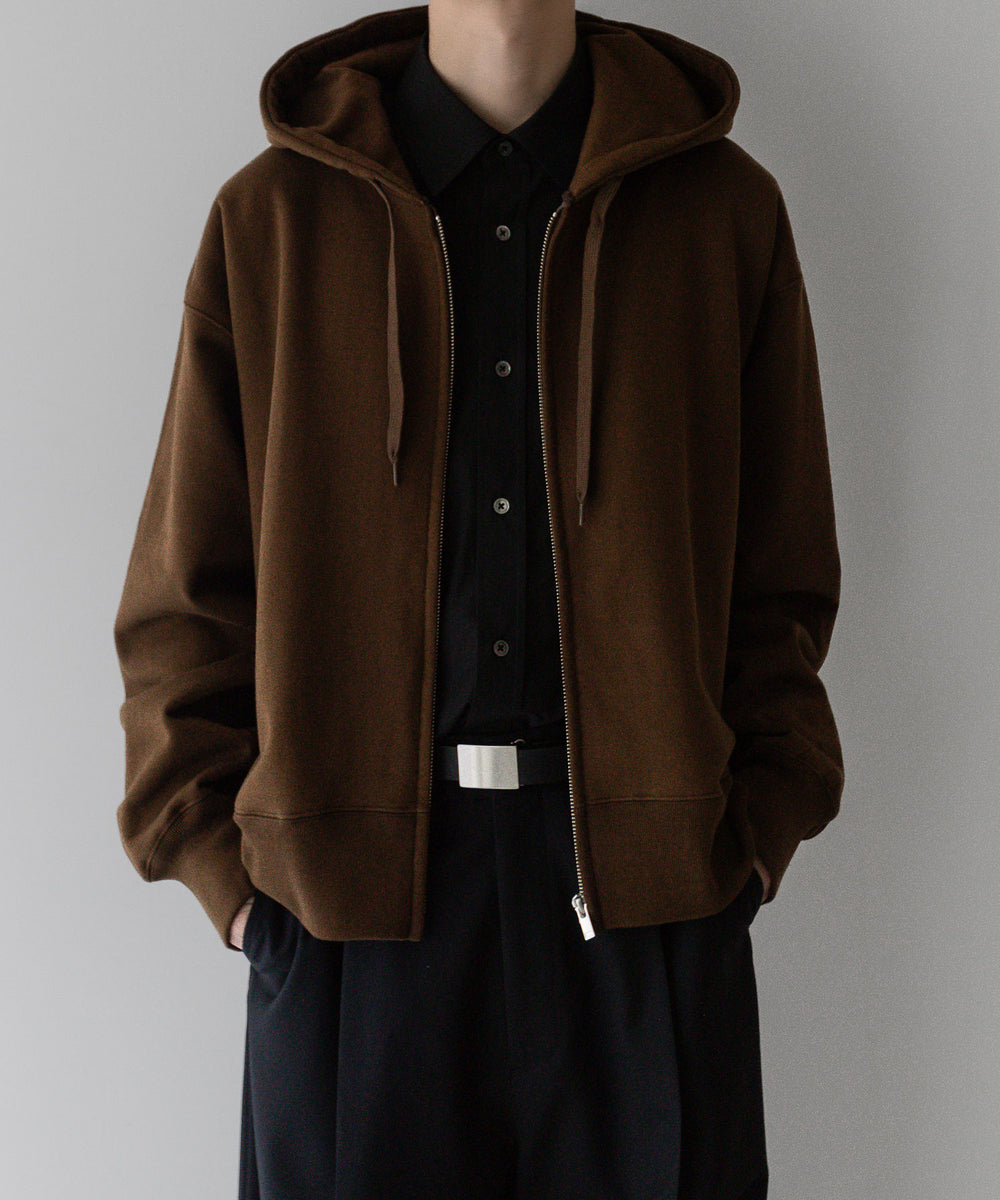 stein / シュタイン】UNTWISTED YARN SWEAT ZIP UP HOODY - KHAKI BROWN | 公式通販サイト  session(セッション)