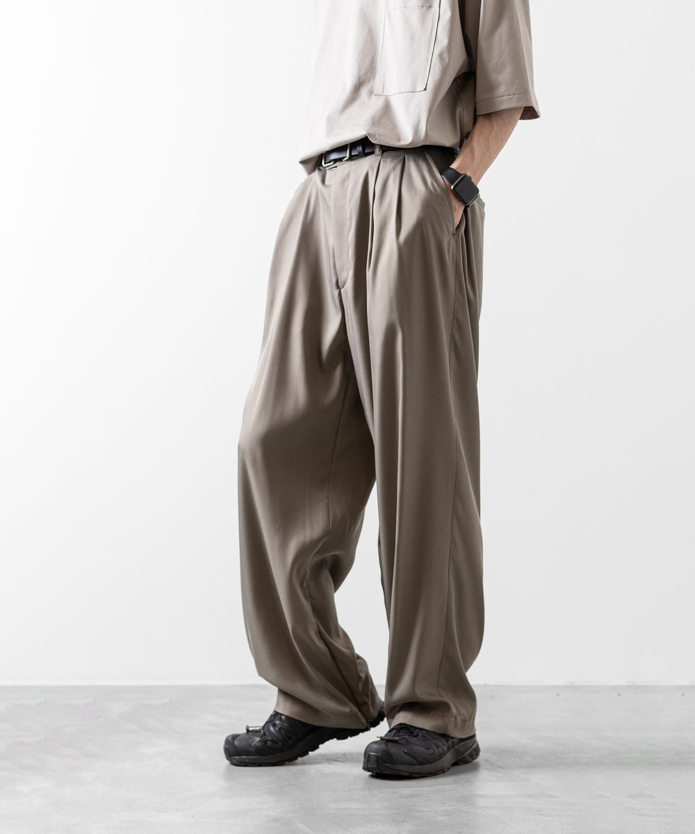 【stein / シュタイン】CUPRO WIDE EASY TROUSERS - G.KHAKI | 公式通販サイト session(セッション)