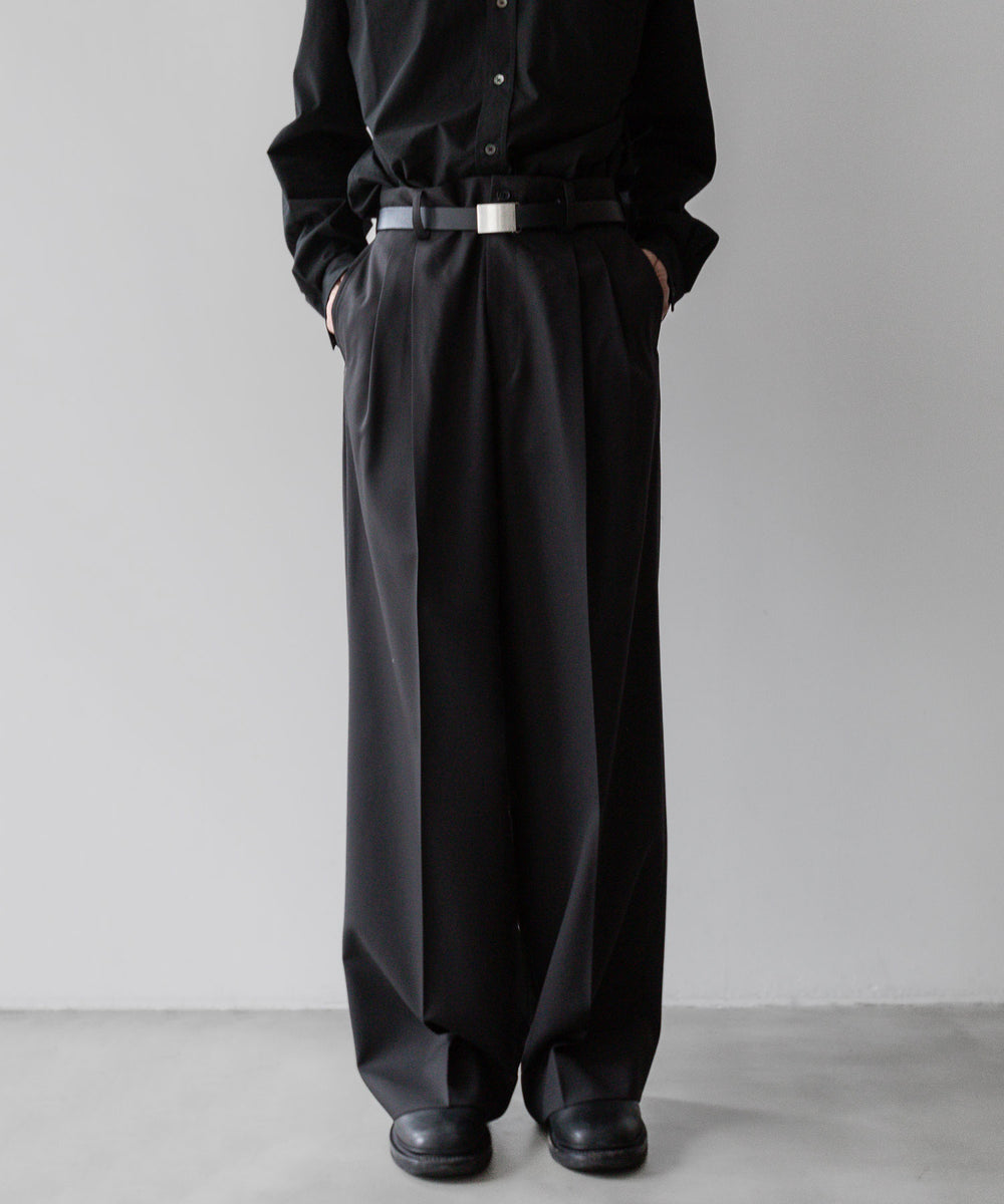 【ssstein / シュタイン】LONG WIDE TROUSERS - DARK 