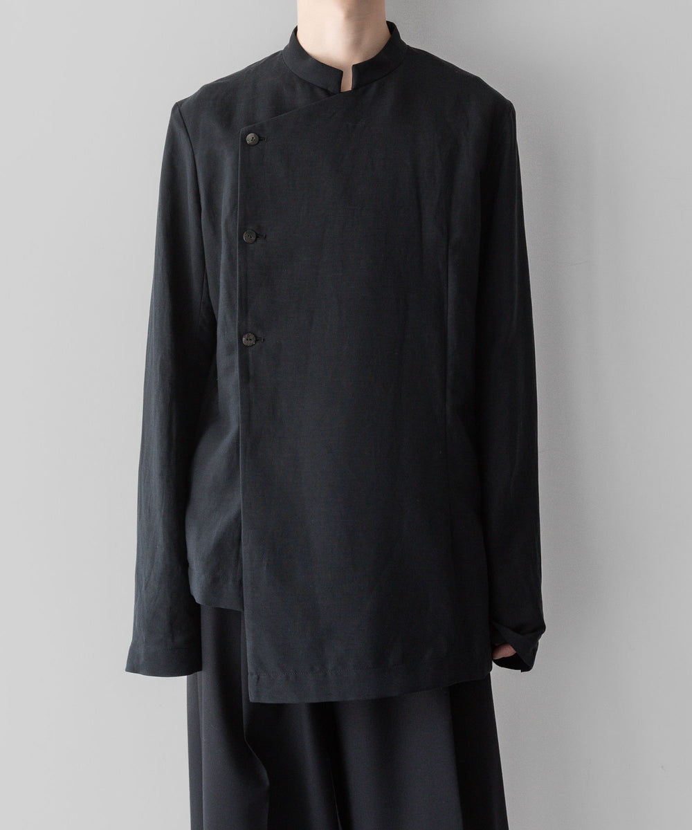 【kujaku / クジャク ASYMMETRY SHIRT JACKET - BLACK | 公式通販サイト session(セッション)