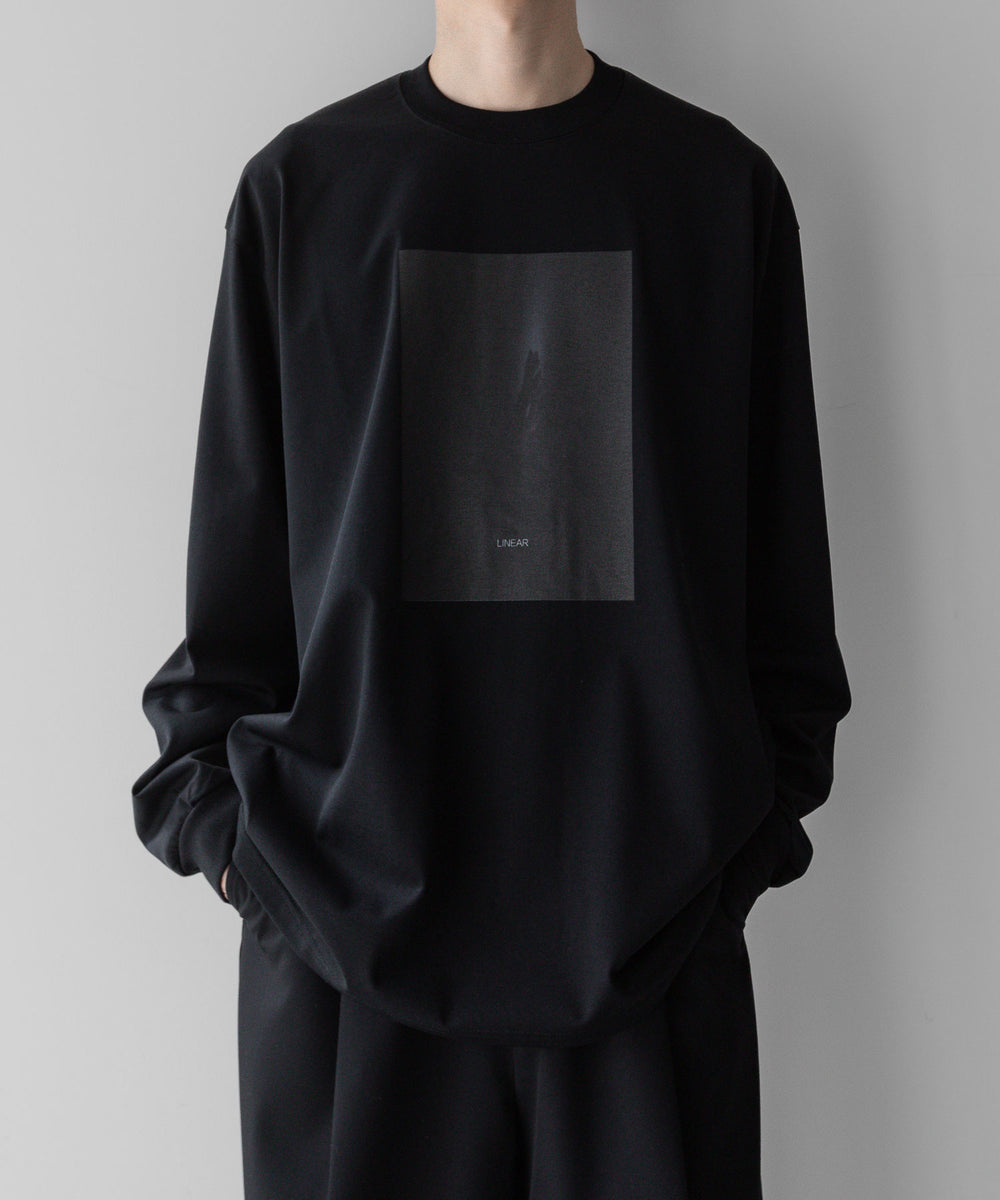 【stein / シュタイン】OVERSIZED LONG SLEEVE TEE [ LINEAR ] - BLACK | 公式通販サイト  session(セッション)