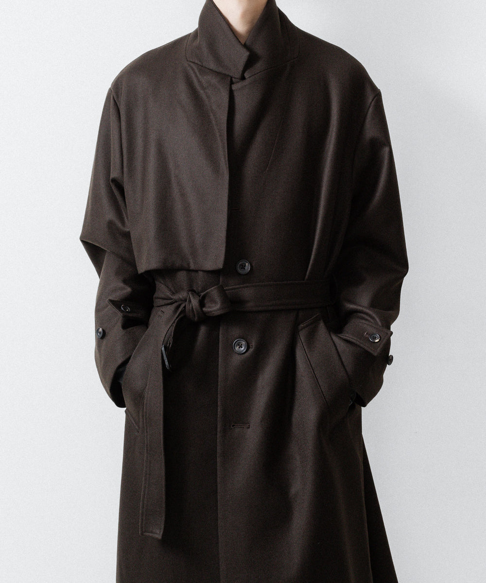 ssstein / シュタイン】LAY CHESTER COAT - GREY BROWN | 公式