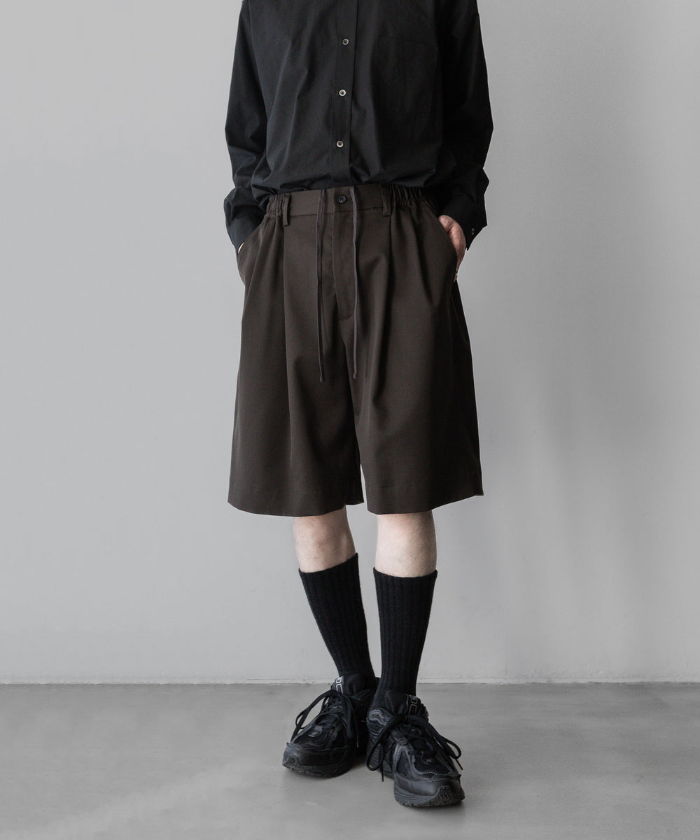 【stein / シュタイン】WIDE EASY SHORT TROUSERS - MILITARY KHAKI | 公式通販サイト  session(セッション)