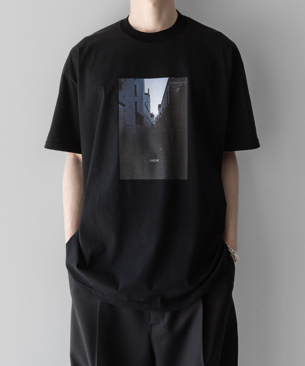 【stein / シュタイン】PRINT TEE [ SHOOT ] - BLACK(MERCERISED COTTON) | 公式通販サイト  session(セッション)