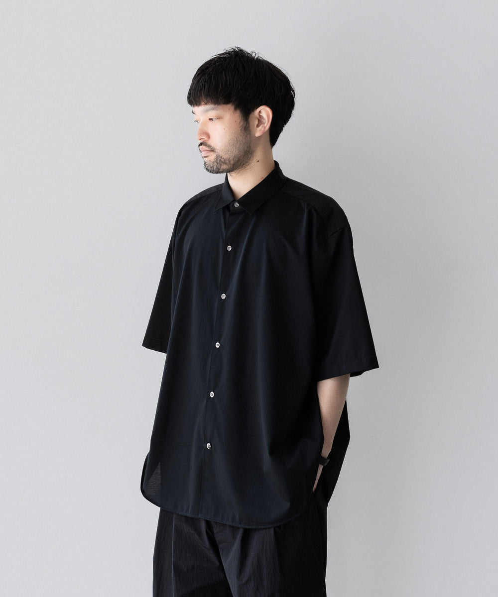 KANEMASA PHIL.】46G ATMOSPHERE S/S SHIRT - BLACK | 公式通販サイト