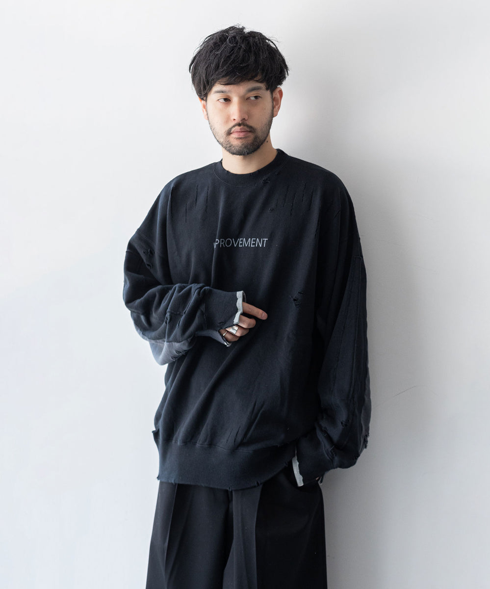 【stein / シュタイン】OVERSIZED REBUILD SWEAT LS - DARK