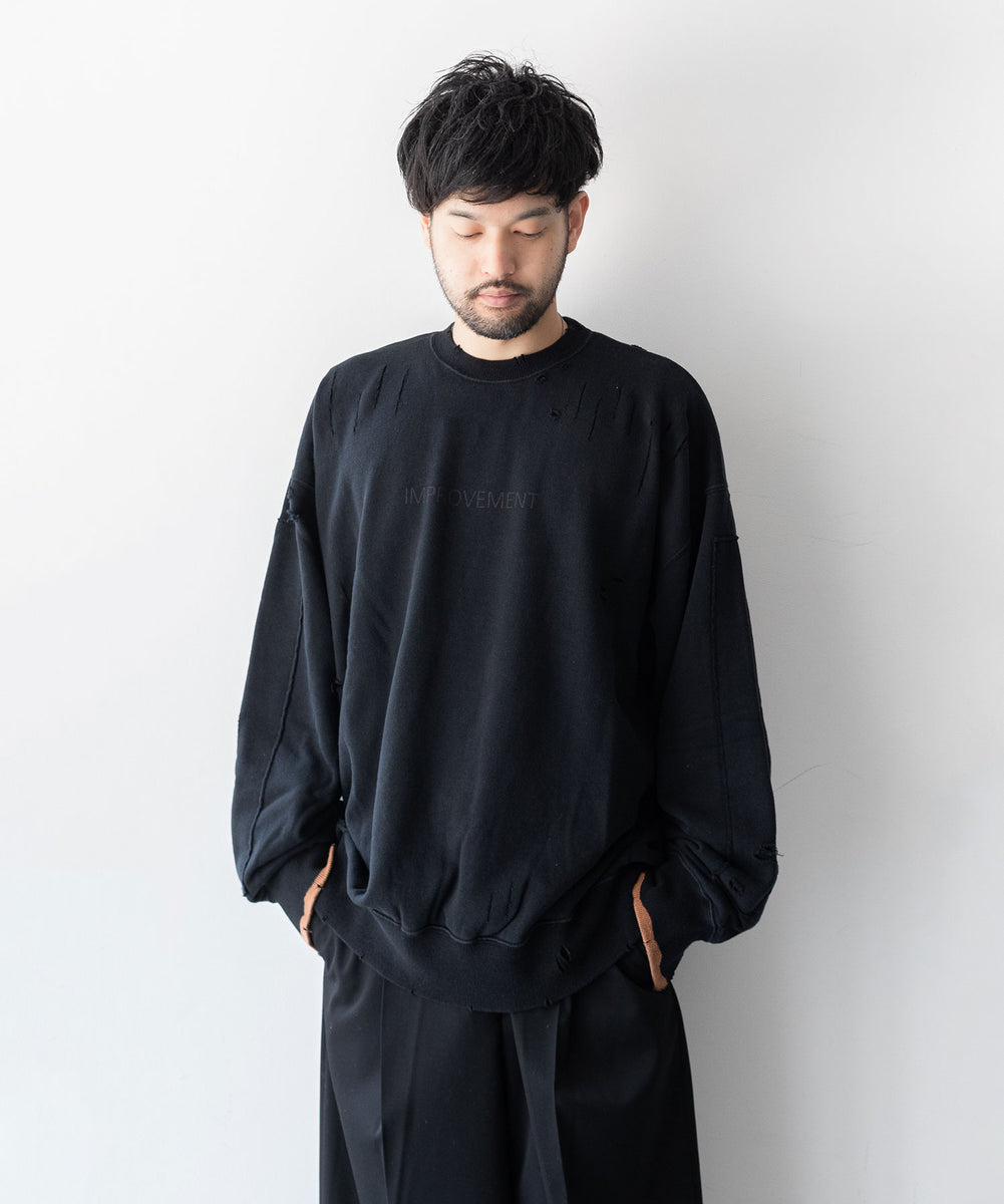 【stein / シュタイン】OVERSIZED REBUILD SWEAT LS - BLACK ...