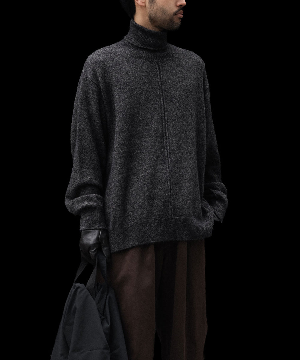 ssstein タートルネックニット　ベージュ ssstein - 【残り一点】Wool/Alpaca Milled Knit Turtle Neck LS