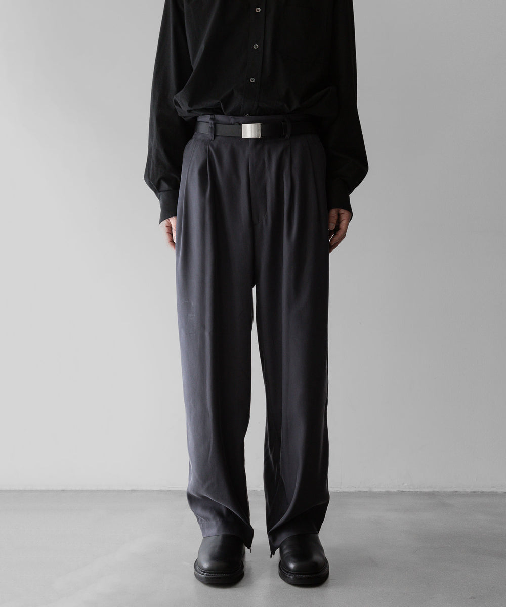 【stein / シュタイン】CUPRO WIDE EASY TROUSERS - CHARCOAL | 公式通販サイト session(セッション)