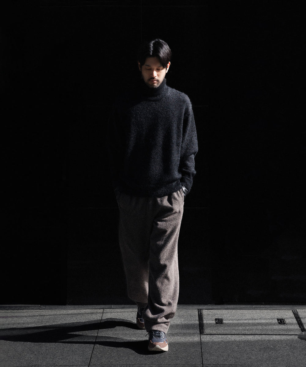 ssstein / シュタイン】MOHAIR GLITTER KNIT TURTLE NECK LS - BLACK