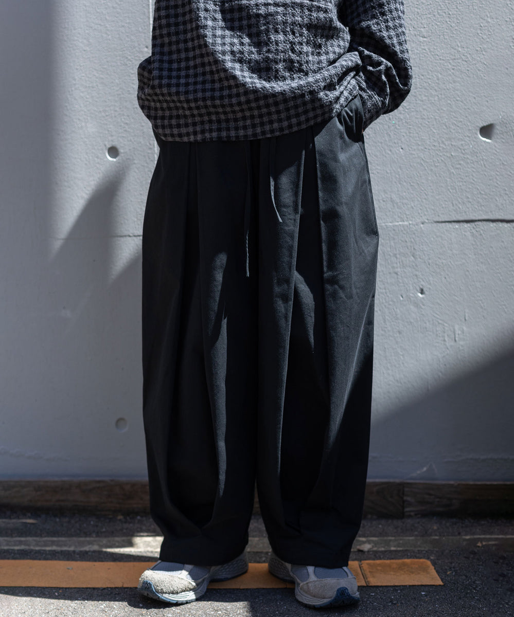 sage nation BOX PLEAT TROUSER サイズS ブラック - スラックス