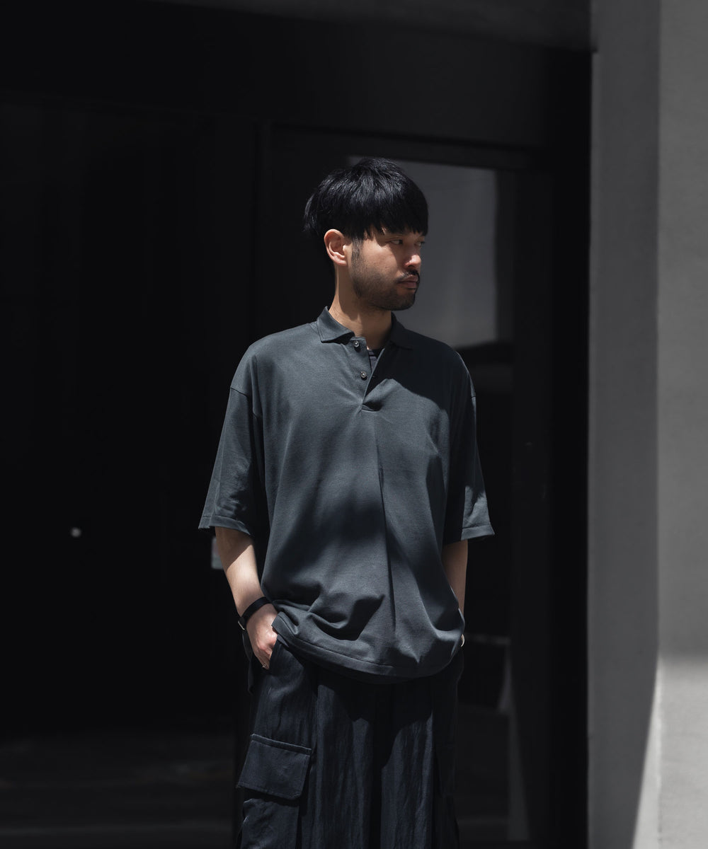 INTÉRIM/インテリム】 HIGH GAUGE SEA ISLAND PIQUE HYPER BIG POLO