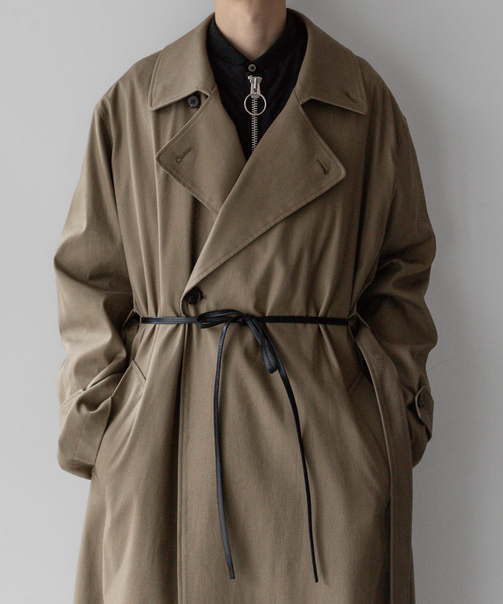 stein】OVERSIZED DOUBLE BREASTED COAT - DARK BEIGE | 公式