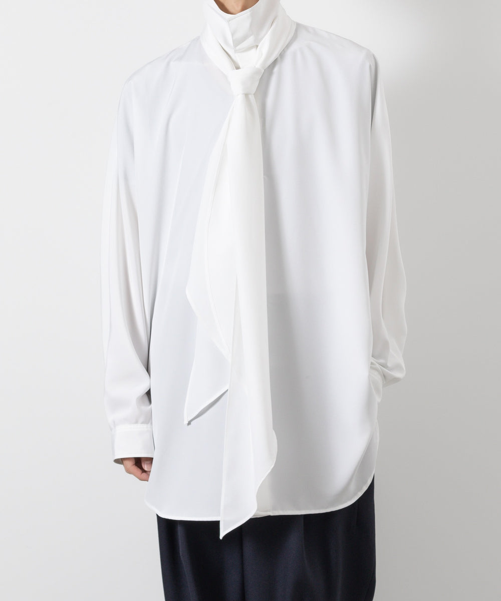 ato】CREPE DE CHINE SCARF SHIRTS - WHITE | 公式通販サイト session