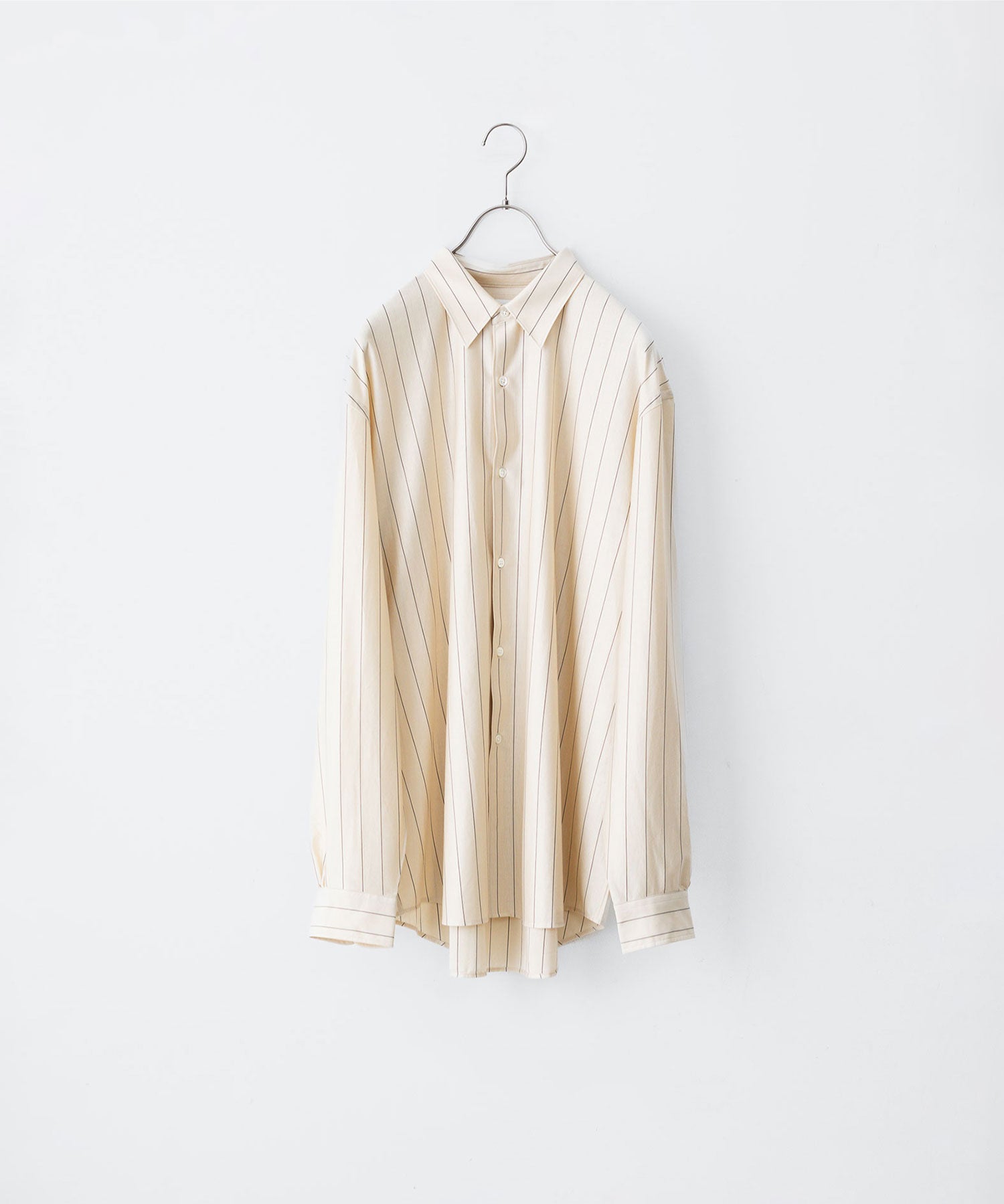 KANEMASA PHIL.】46G STRIPE MODEST SHIRT - BEIGE NAVY | 公式通販