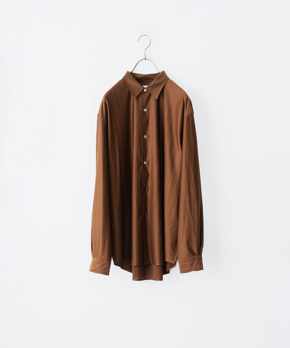 KANEMASA PHIL.】46G STRIPE MODEST SHIRT - BROWN BLUE | 公式通販