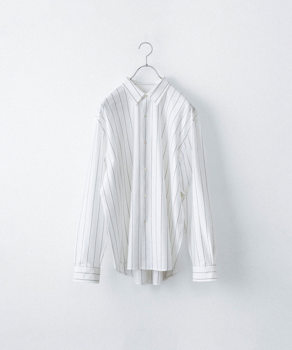 KANEMASA PHIL.】46G STRIPE MODEST SHIRT - WHITE | 公式通販サイト
