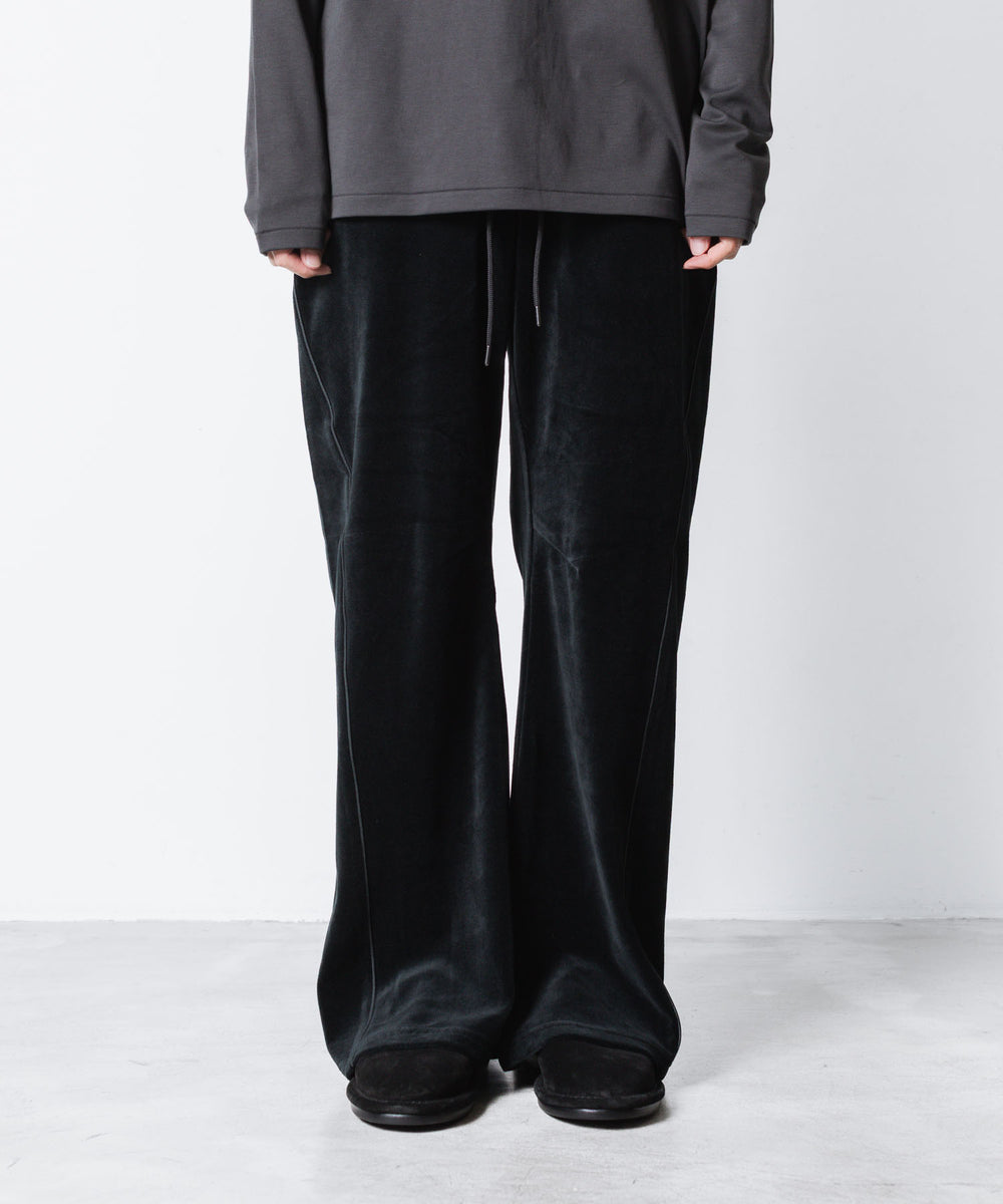 ATTACHMENT /アタッチメント】CO/PE VELOR JERSEY 3D TRACK WIDE PANTS