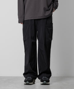 【ATTACHMENT】ATTACHMENT アタッチメントのCO/NY WEATHER CLOTH WIDE CARGO TROUSERS - BLACK  公式通販サイトsession福岡セレクトショップ