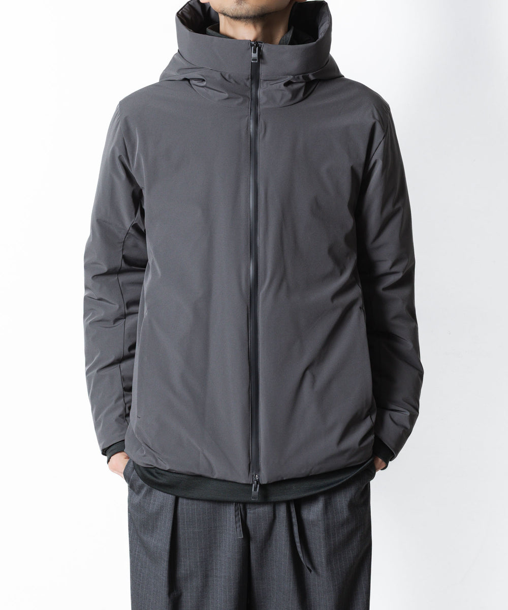ATTACHMENT /アタッチメント】3LAYER LIGHT TAFFETA HOODED DOWN