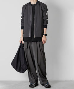 ATTACHMENT アタッチメント LIMITEDのSORIBIA TWILL BELTED WIDE TROUSERS - D.GRAYの公式通販サイトsession福岡セレクトショップ