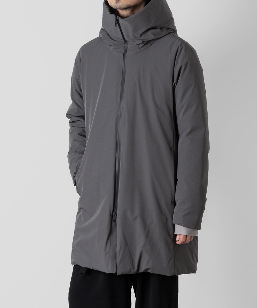 ATTACHMENT /アタッチメント】 3LAYER LIGHT TAFFETA HOODED DOWN COAT