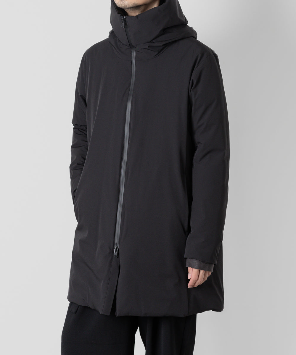 ATTACHMENT /アタッチメント】 3LAYER LIGHT TAFFETA HOODED DOWN COAT