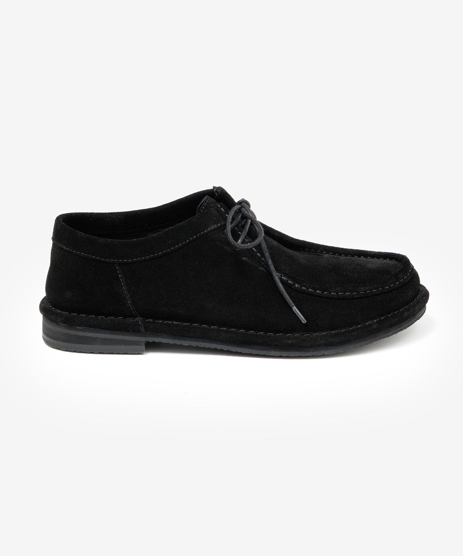ATTACHMENT /アタッチメント】COW SUEDE TYROLEAN BABOUCHE - BLACK 