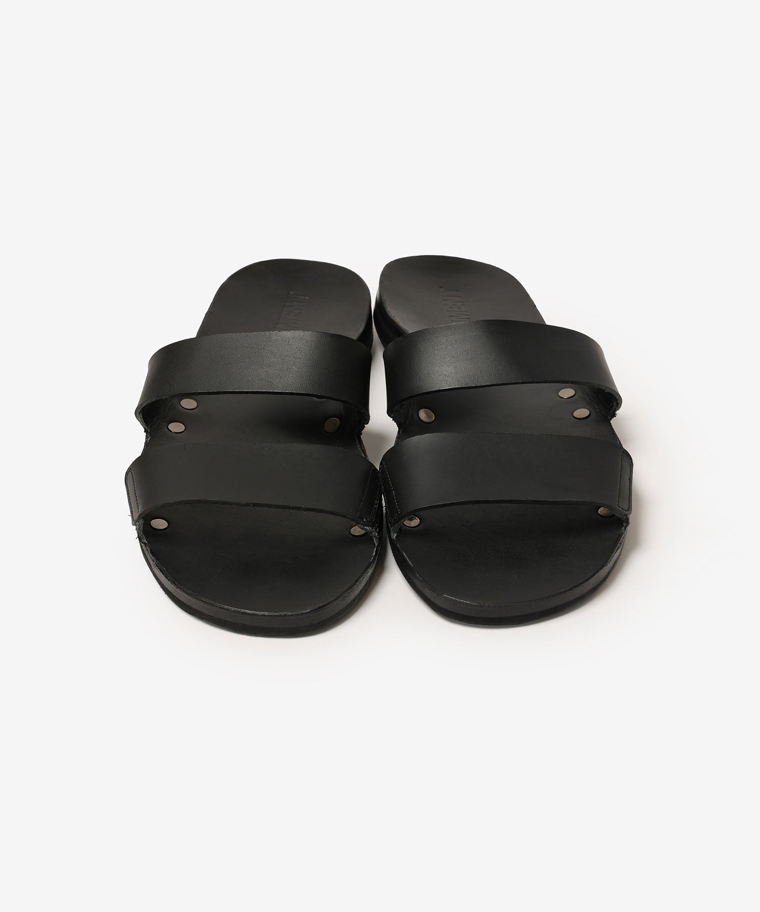 【新品】アタッチメント　スムースレザーサンダル ブラック　ATTACHMENT ATTACHMENT /アタッチメント】SMOOTH LEATHER SLIDE SANDAL - BLACK