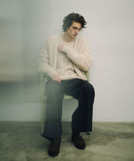 画像をギャラリービューアに読み込む, ssstein(シュタイン)のKID MOHAIR KNIT CREW NECK LS - MIX WHITEの公式通販サイトsession福岡セレクトショップ