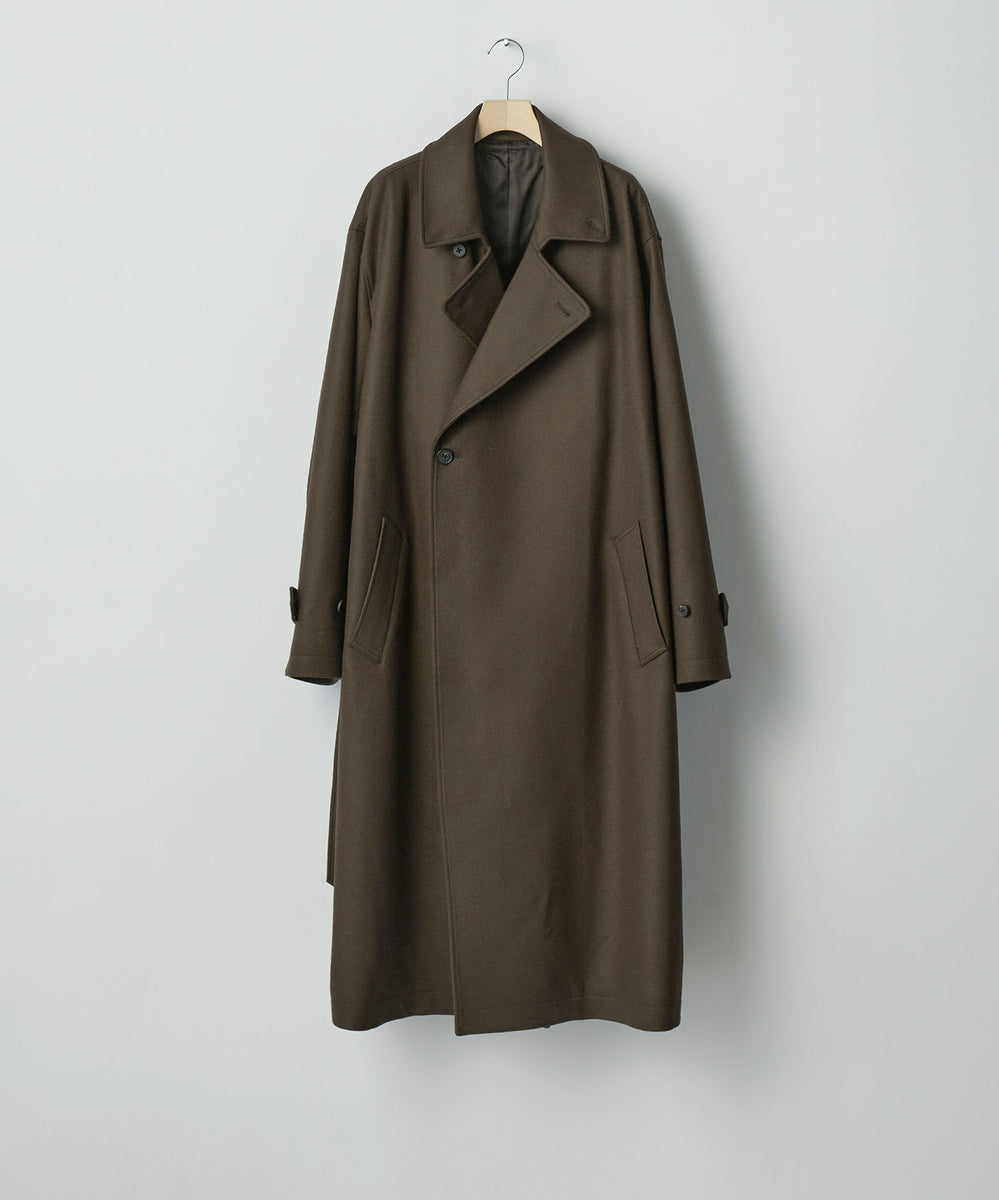ssstein / シュタイン】OVERSIZED DOUBLE BREASTED COAT - GREY BROWN