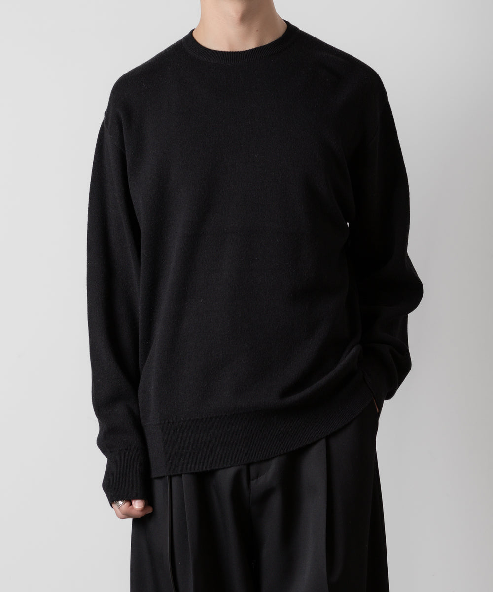 ssstein / シュタイン】COTTON CASHMERE KNIT LS - BLACK | 公式